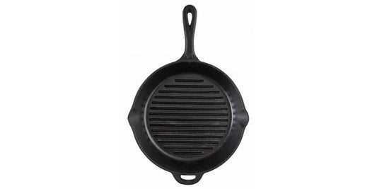 12" Cast Iron Skillet with Ribs - SK12R